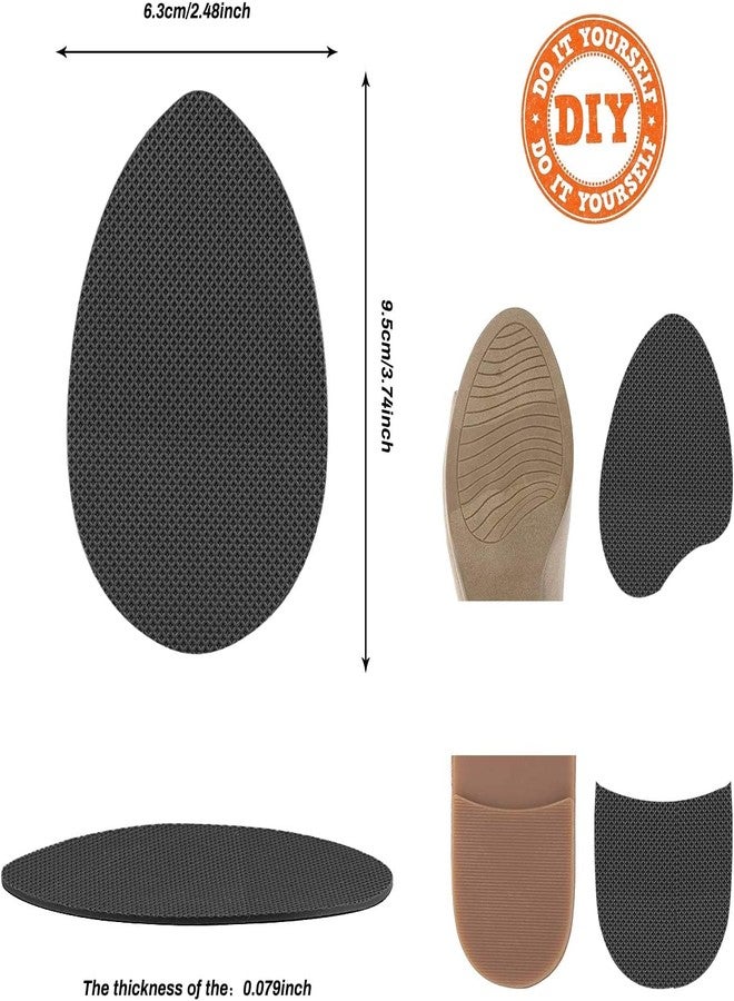 Riootlnm Shoe Grips, Non-Slip Shoes Pads Adhesive Shoe Sole Protectors, Silicone Gel Shoe Grips on Bottom of Shoes, High Heel Noise Reduction for Women Men 3 Pairs (Black) - Image 3